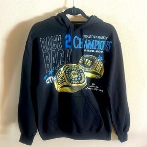 Chinatown Market Hoodie Championship Ring  Size Small Black NWT